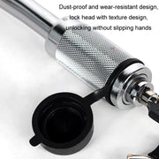 Car Latch Lock Trailer Tow Hook Anti-theft Padlock(Direct Pipe Silver)
