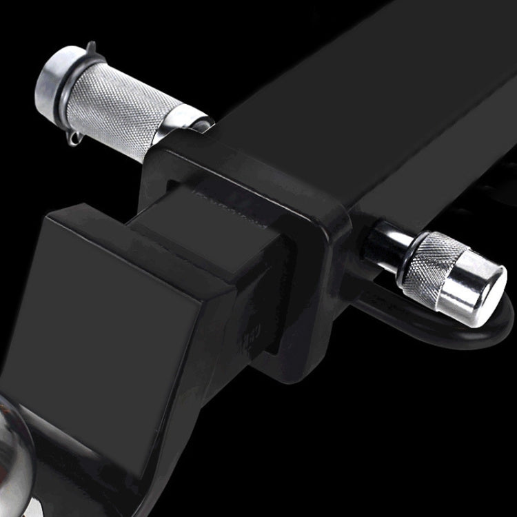 Car Latch Lock Trailer Tow Hook Anti-theft Padlock(Bending Silver)