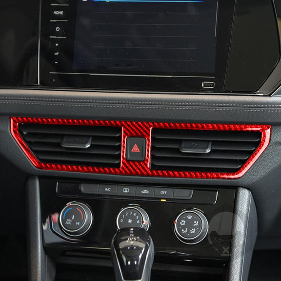 For Volkswagen Sagitar 2019-2023 B Model Left-hand Drive Center Console Air Outlet Sticker(Red)