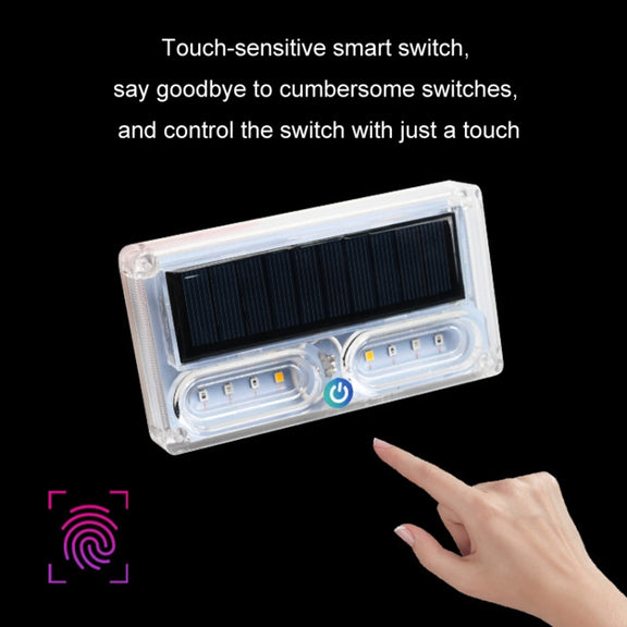 Car Solar Warning Light Anti-rear Collision LED Tail Light(Strong Magnetic)