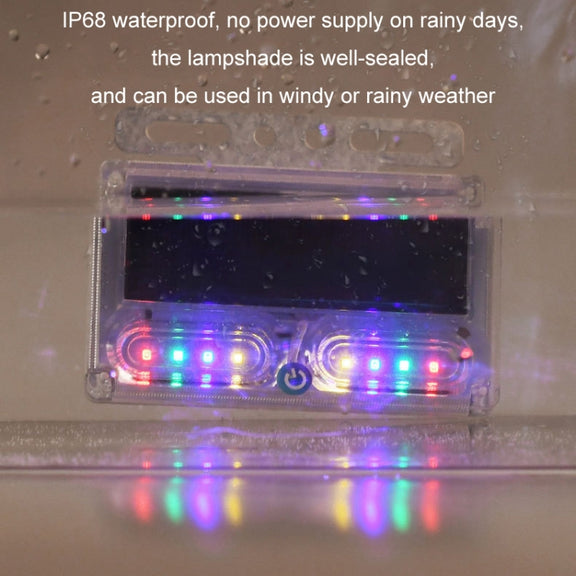 Car Solar Warning Light Anti-rear Collision LED Tail Light(Double-sided Glue)