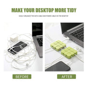 Cable Clip Desk Wall USB Charging Cable Holder Organizer Cable Winder(Grey)