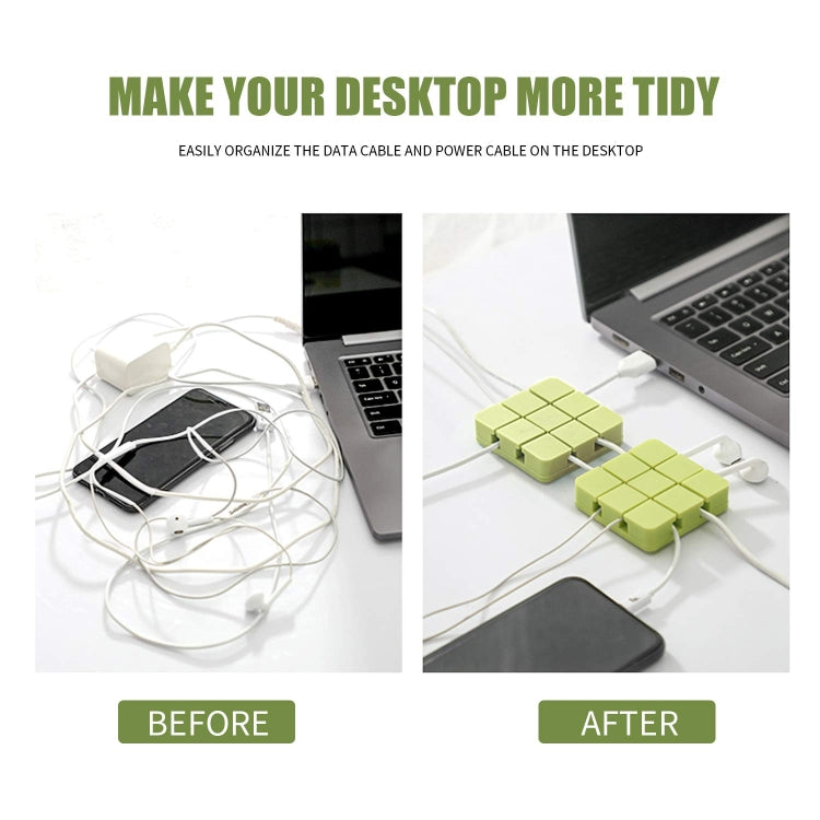 Cable Clip Desk Wall USB Charging Cable Holder Organizer Cable Winder(Black)