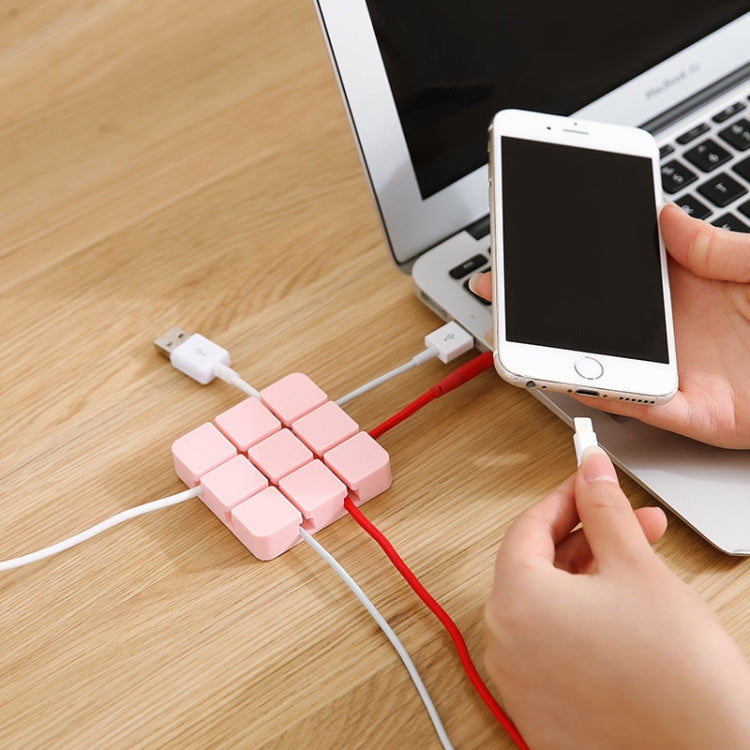 Cable Clip Desk Wall USB Charging Cable Holder Organizer Cable Winder(Black)