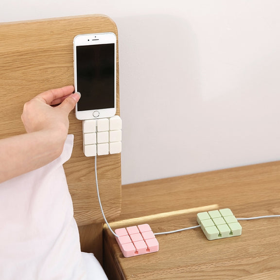 Cable Clip Desk Wall USB Charging Cable Holder Organizer Cable Winder(White)