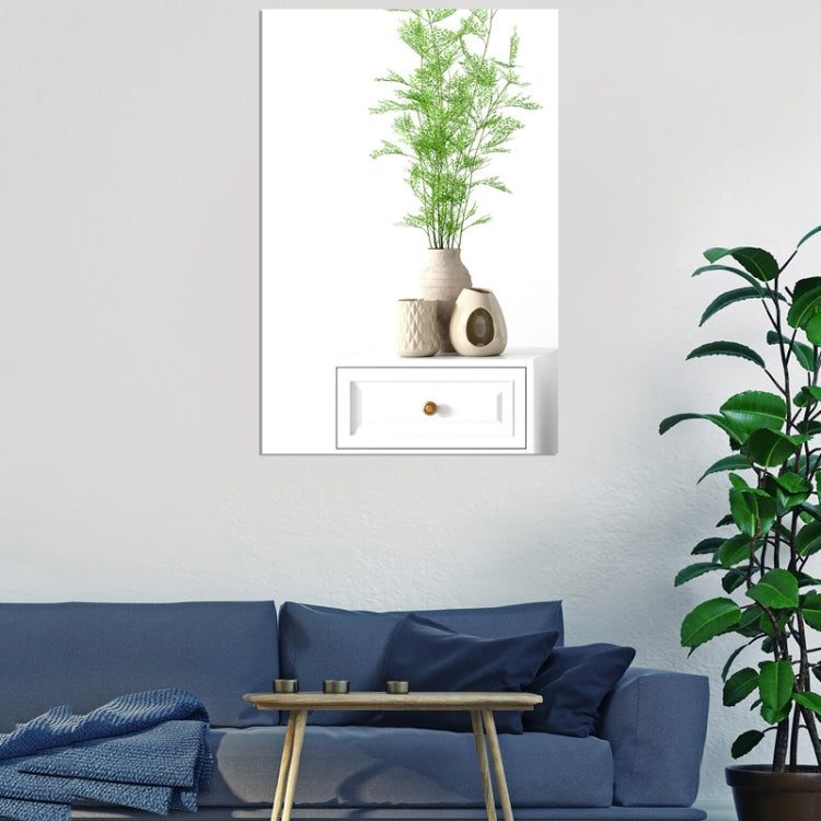 4pcs 30cm x  20cm Right Angle Models Rectangle Acrylic Mirror Stereo Wall Stickers(Silver)