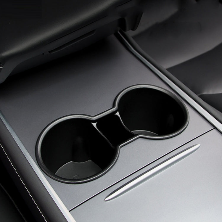 For Tesla Model 3/Y Central Control Instrument Panel Water Cup Limiter Water Cup Holder(Black)