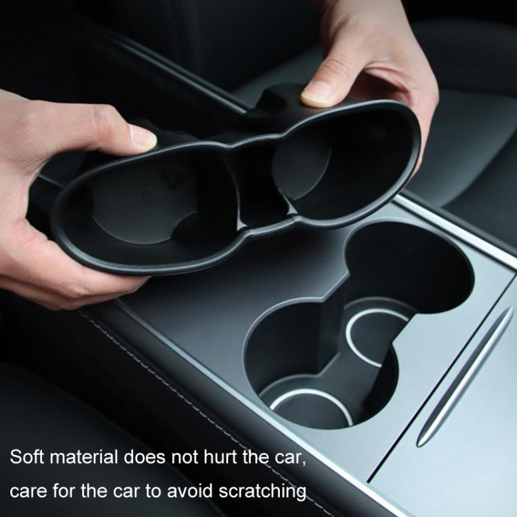 For Tesla Model 3/Y Central Control Instrument Panel Water Cup Limiter Water Cup Holder(Black)