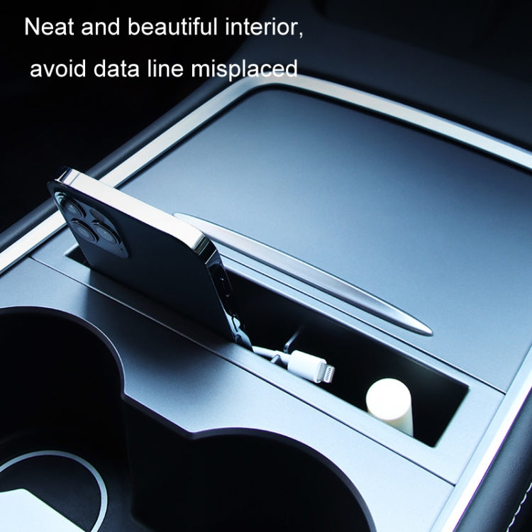 For Tesla Model 3/Y Mobile Phone Storage Box(Black)