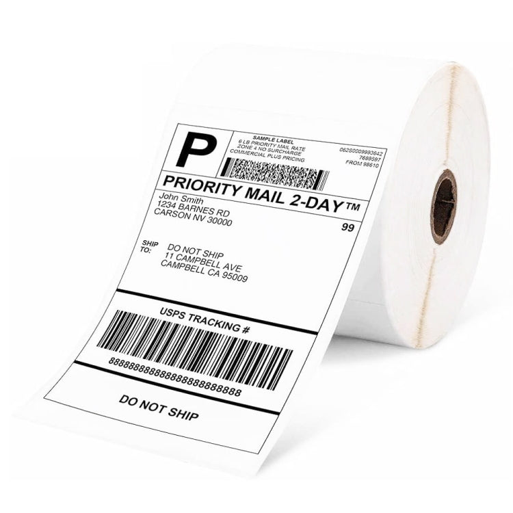 500sheets 4��6 Inch Stickers Thermal Label Paper For Phomemo PM-246S / PM-241BT / D520BT, Style: Roll Paper White