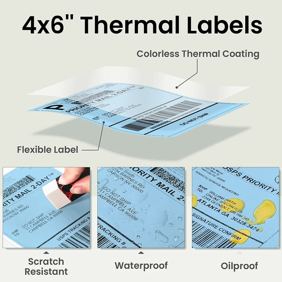 500sheets 4��6 Inch Stickers Thermal Label Paper For Phomemo PM-246S / PM-241BT / D520BT, Style: Folding Rose Red
