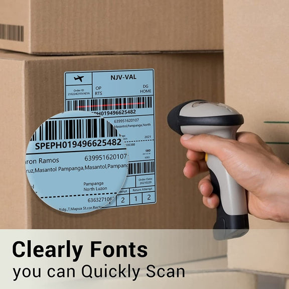 500sheets 4��6 Inch Stickers Thermal Label Paper For Phomemo PM-246S / PM-241BT / D520BT, Style: Folding White