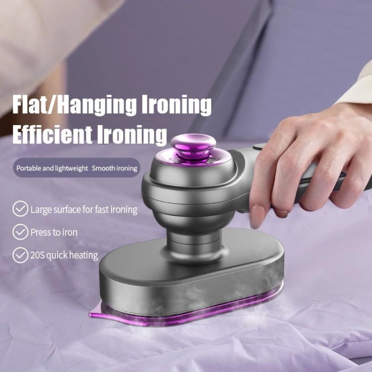 30W Mini Steamer Rotary Folding Iron Insulation Anti-Scald Garment EU Plug(Grey)