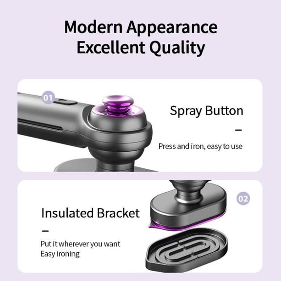 30W Mini Steamer Rotary Folding Iron Insulation Anti-Scald Garment US Plug(White)