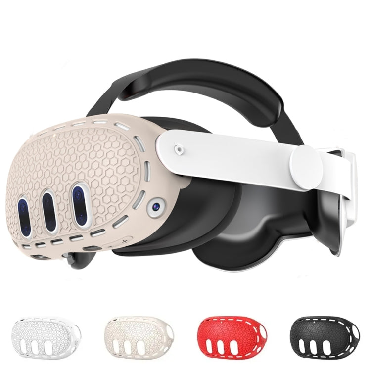 For Meta Quest 3 VR Host Silicone Protective Case Smart Device Accessories(White)