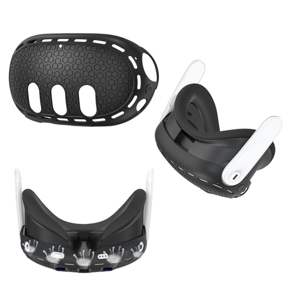 For Meta Quest 3 VR Host Silicone Protective Case Smart Device Accessories(Black)