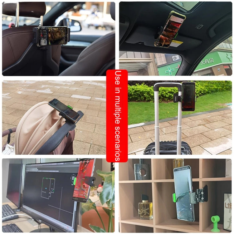 Multifunctional Car Rear Seat Sun Visor Dining Table Mobile Phone Holder(Green)