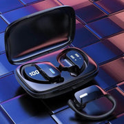 TWS Ear-mounted Noise Reduction LED Dual-battery Display Bluetooth Earphones(T16 Blue)