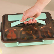 304 Stainless Steel Lunch Box Leakproof Insulated Student Dormitory Bento Box, Spec: 4 Grid Pink