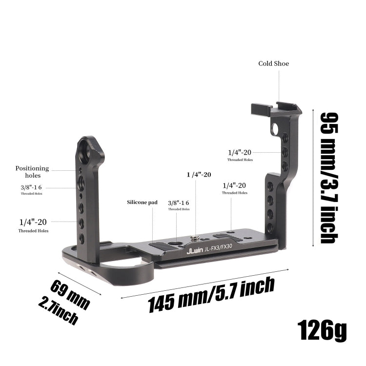 For Sony FX30 FX3 Camera JLWIN Protection Cage Stabilizer Rig, Spec: Only Rabbit Cage