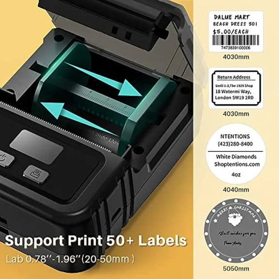 Phomemo M120 Label Maker Barcode Printer Bluetooth Thermal Label Machine(White)