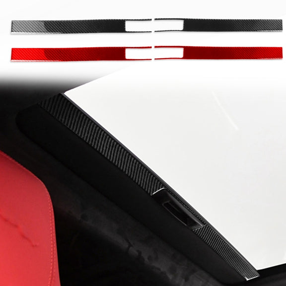 For Jaguar F-TYPE 2013+ Universal Sunroof Handle Sticker For Left And Right Drive(Red)