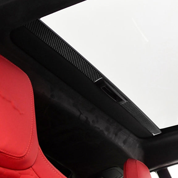 For Jaguar F-TYPE 2013+ Universal Sunroof Handle Sticker For Left And Right Drive(Red)