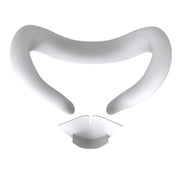 For Meta Quest 3 Silicone Face Cover Eye Mask with Nose Pad(White)
