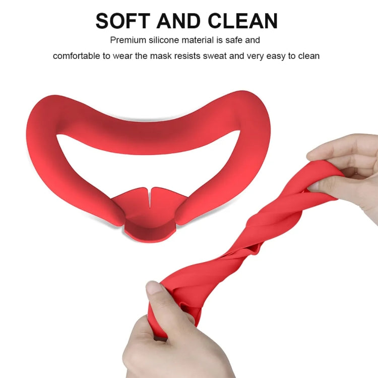For Meta Quest 3 Silicone Face Cover Eye Mask with Nose Pad(White)
