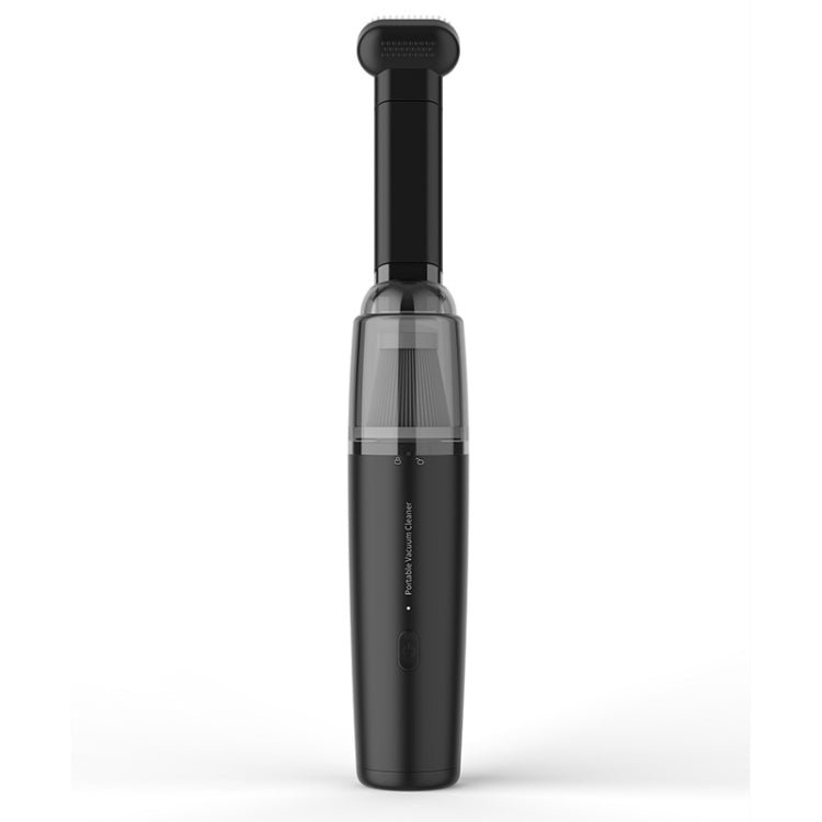 Mini Portable Detachable Wireless Handheld Powerful Car Vacuum Cleaner, Style: Plastic Filter (Black)