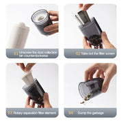 Mini Portable Detachable Wireless Handheld Powerful Car Vacuum Cleaner, Style: Metal Filter (White)