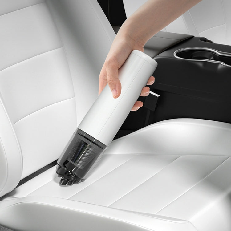 Mini Portable Detachable Wireless Handheld Powerful Car Vacuum Cleaner, Style: Metal Filter (White)
