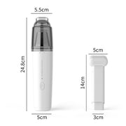 Mini Portable Detachable Wireless Handheld Powerful Car Vacuum Cleaner, Style: Plastic Filter (Black)