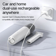 Mini Portable Detachable Wireless Handheld Powerful Car Vacuum Cleaner, Style: Metal Filter (White)