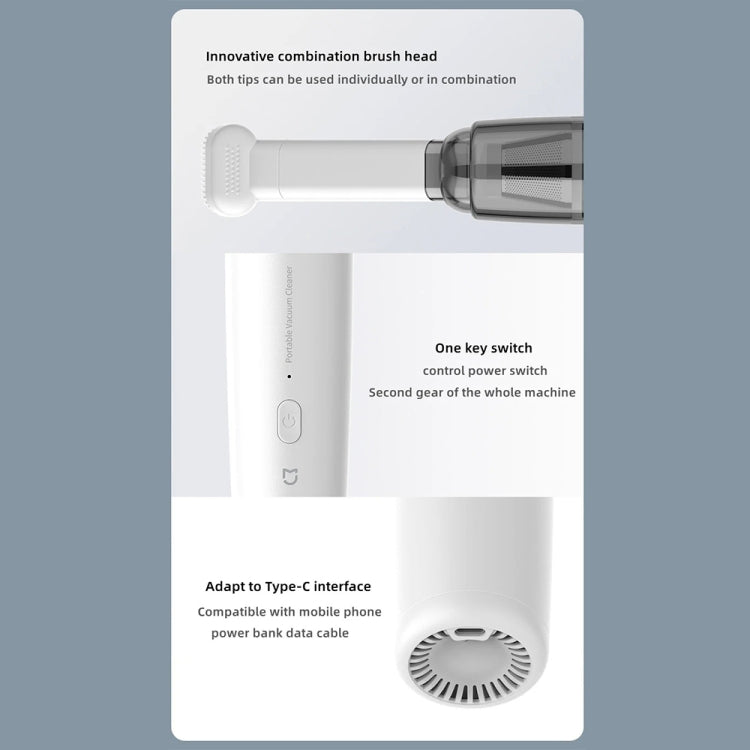 Mini Portable Detachable Wireless Handheld Powerful Car Vacuum Cleaner, Style: Metal Filter (Black)