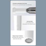 Mini Portable Detachable Wireless Handheld Powerful Car Vacuum Cleaner, Style: Plastic Filter (White)
