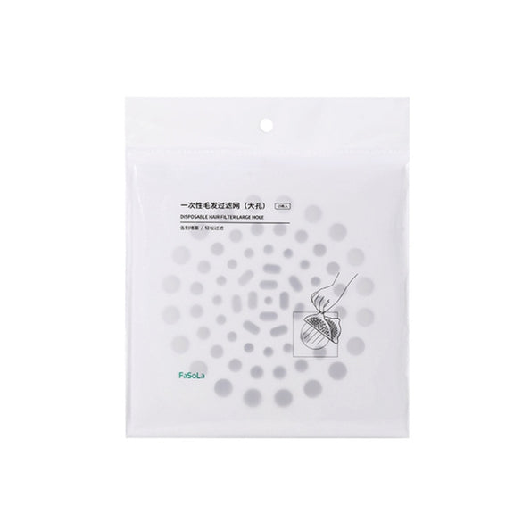 FASOLA 15pcs /Bag Sink Disposable Filter Sewer Mouth Non-woven Floor Drain Sticker, Spec: Large Hole