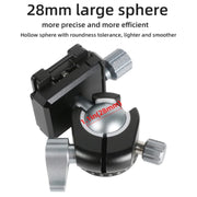 BEXIN RC254+LH-28 Carbon Fiber Portable Folding Tripod SLR Camera Low Gravity Center Gimbal Photography Bracket