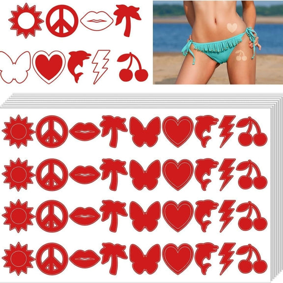 360pcs /Pack Style 8 Tanning Sunbathing Stickers Self Adhesive Body Stickers