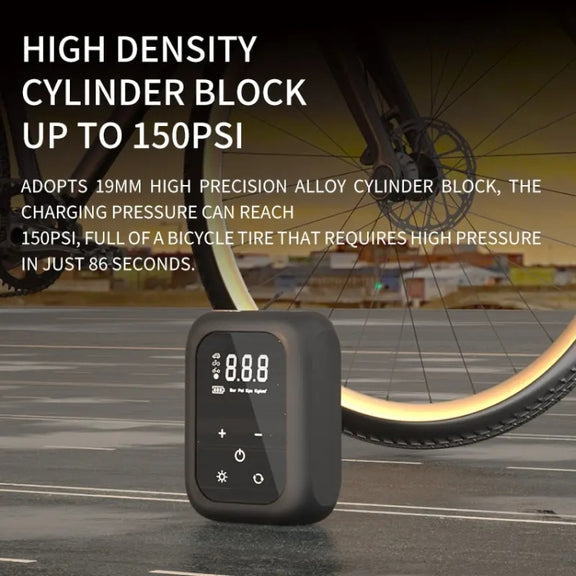 Multifunctional Portable Car Electric Wireless Tire Inflator Pump(Touch Screen Button)