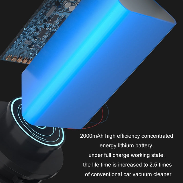 Portable Handheld USB Charging Car Vacuum Cleaner, Color: Wired Black