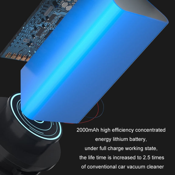 Portable Handheld USB Charging Car Vacuum Cleaner, Color: Wired Black
