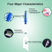 40pcs /Box Silicone Interdental Brushing Oral Cleaning Gap Brush(Green)