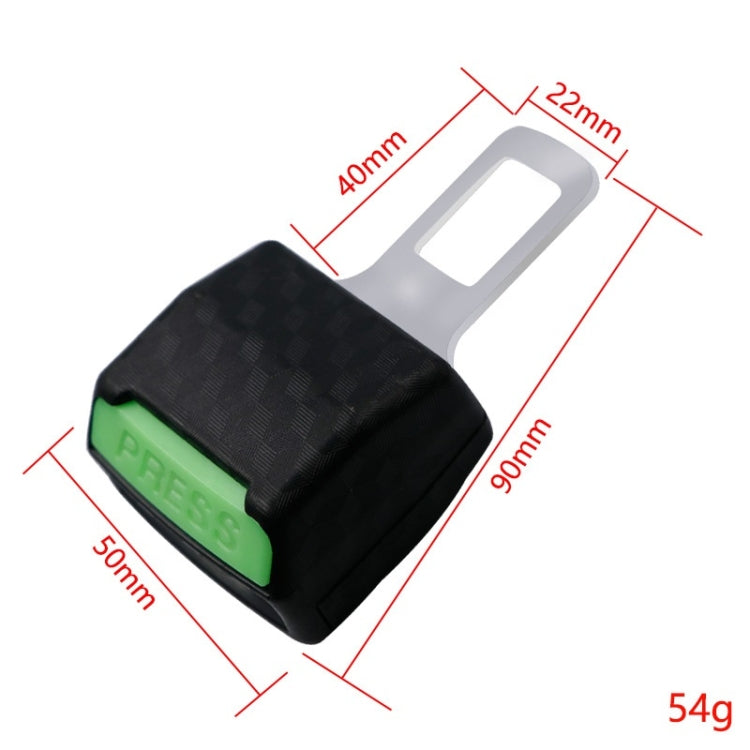 1pair Car Safety Belt Insert Head Limiter With Lock Tongue(Luminous Buckle)