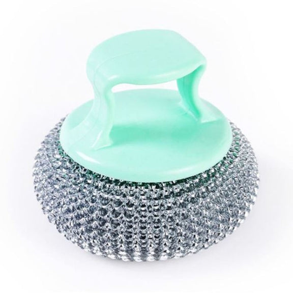 Removable Cleaning Wire Ball Kitchen Pot And Dish Brush(Random Handle+Ball)