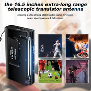 J-180 Portable Pointer FM/AM Two-Band Radios With Carrying Clip, Style: Regular Version(Black)