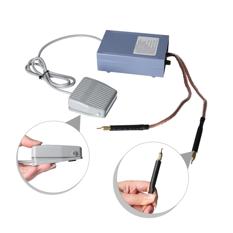 Portable 18650 Battery Spot Welder 5000W High Power Handheld Spot Welding Machine, Style: Footswitch Version EU Plug