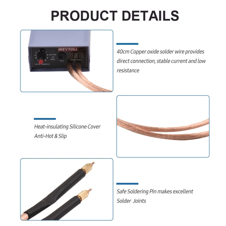 Portable 18650 Battery Spot Welder 5000W High Power Handheld Spot Welding Machine, Style: Footswitch Version US Plug