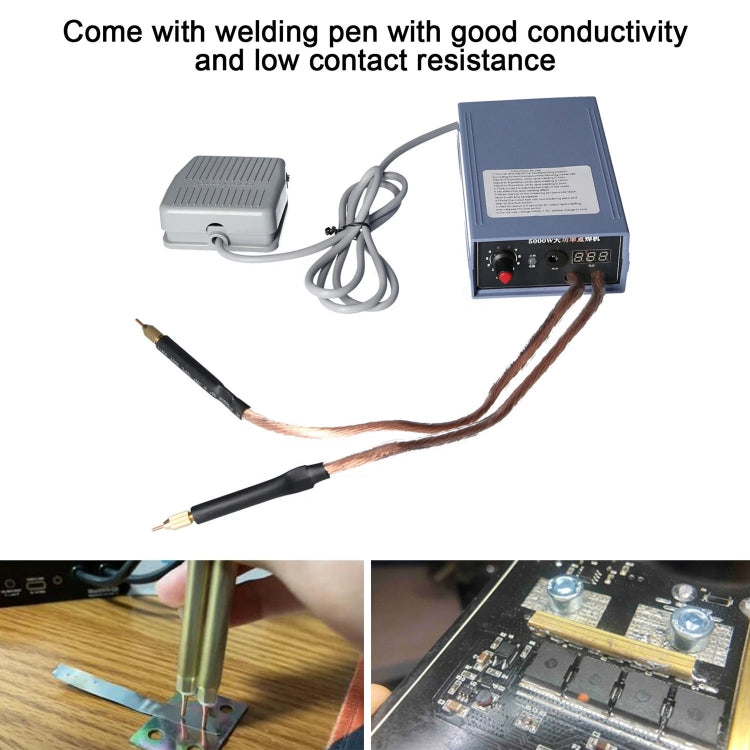 Portable 18650 Battery Spot Welder 5000W High Power Handheld Spot Welding Machine, Style: Automatic Version EU Plug