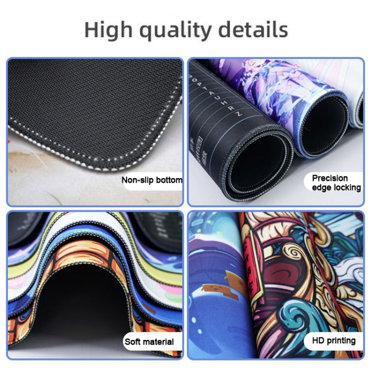 Large Abstract Mouse Pad Gamer Office Computer Desk Mat, Size: 300 x 800 x 2mm(Abstract Fluid 23)
